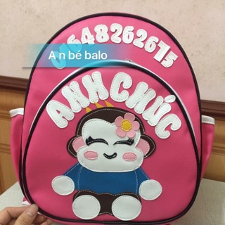 Balo thêu tên bé