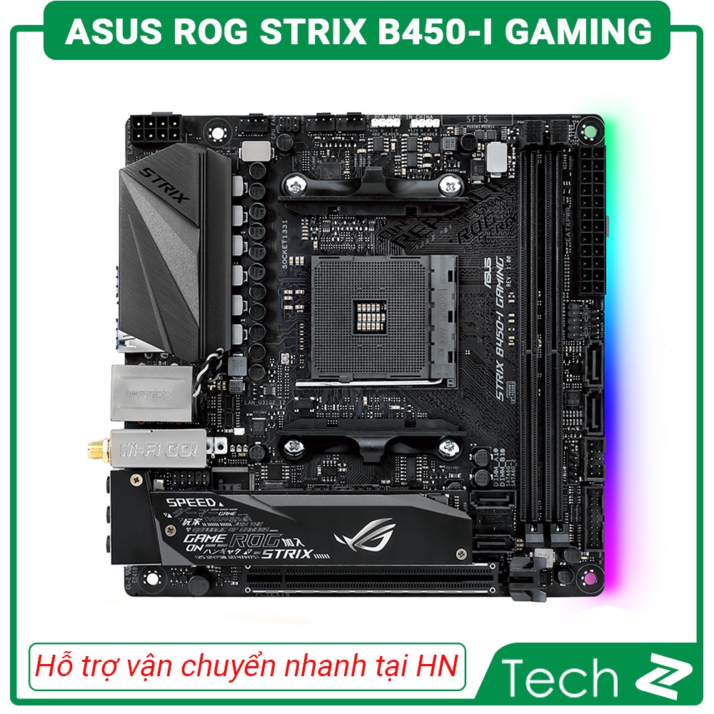 Mainboard ASUS ROG STRIX B450I GAMING (AMD B450, Socket AM4, Mini-ITX, 2 khe Ram DDR4)