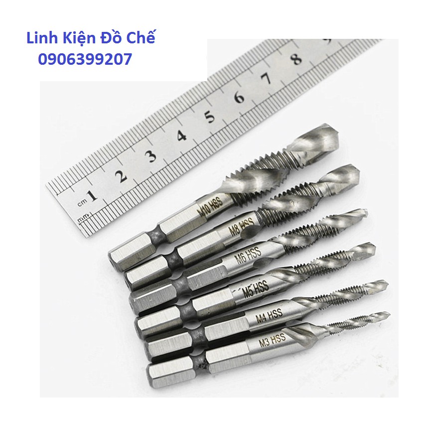 Bộ 6 Mũi khoan Taro ren HSS M3 - M10