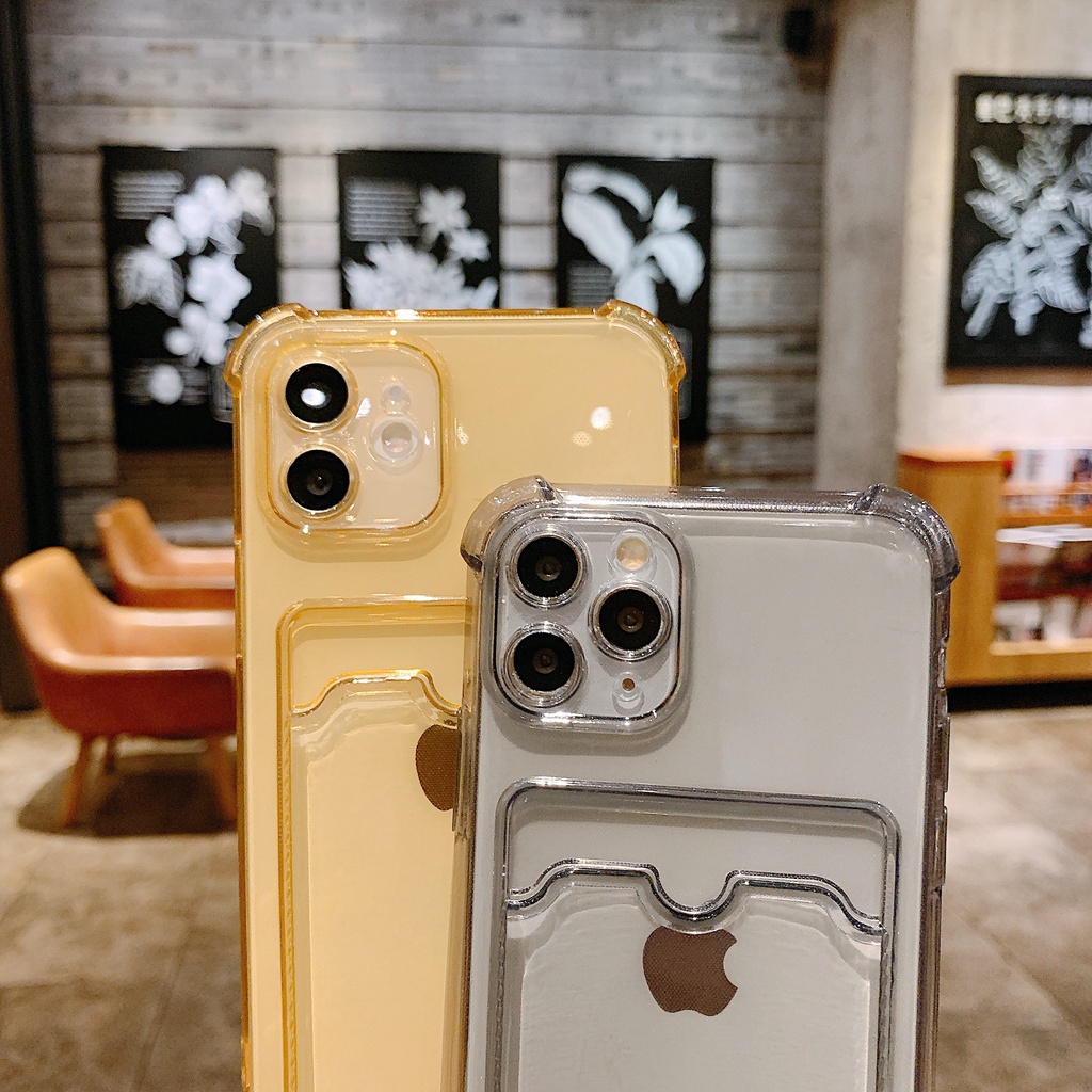 Ốp Điện Thoại Tpu Mềm Trong Suốt Chống Sốc Chống Trầy Xước Có Ngăn Thẻ Cho Iphone 11 Pro Max Xr/ Xs/ X 7 8 Plus 6 6s | BigBuy360 - bigbuy360.vn