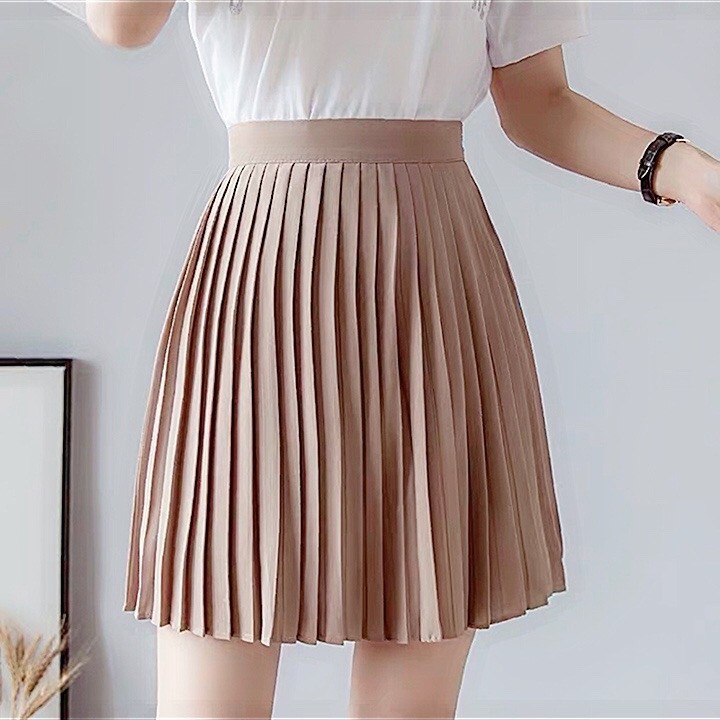 Chân váy xếp ly ngắn dáng xoè chân váy công sở nữ