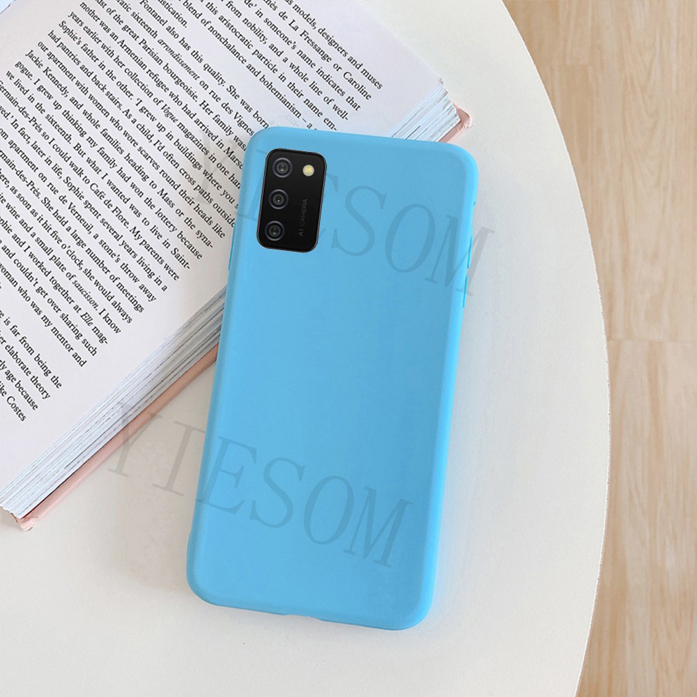 Ốp điện thoại silicon TPU mềm màu nhám cho Samsung Galaxy A02S A02