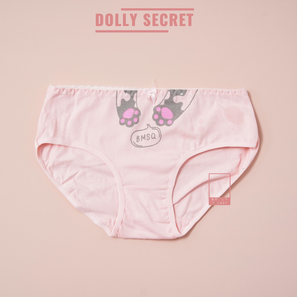 Hộp 5 quần lót cotton 100 đáng yêu học sinh chống hằn lộ viền co giãn bốn chiều cho nữ VANI DOLLY SECRET QL032 | BigBuy360 - bigbuy360.vn