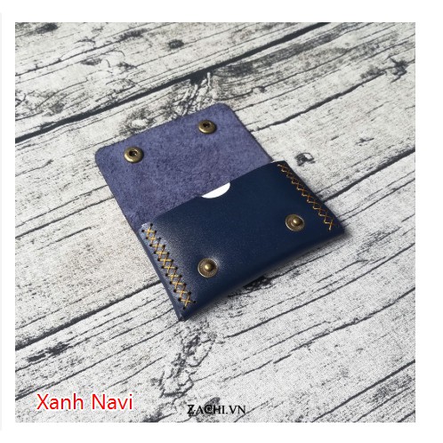 Ví nam da bò, Ví đựng thẻ ATM, name card da bò handmade - MN0