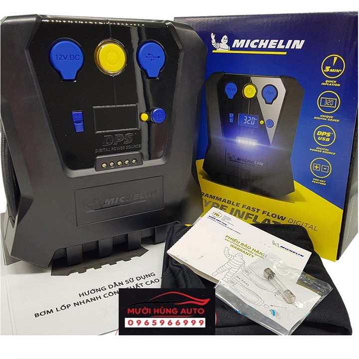 Bơm Lốp 12V - Máy Bơm Không Khí Michelin 12266 Chính Hãng Dành Cho Xe Hơi Tại TPHCM