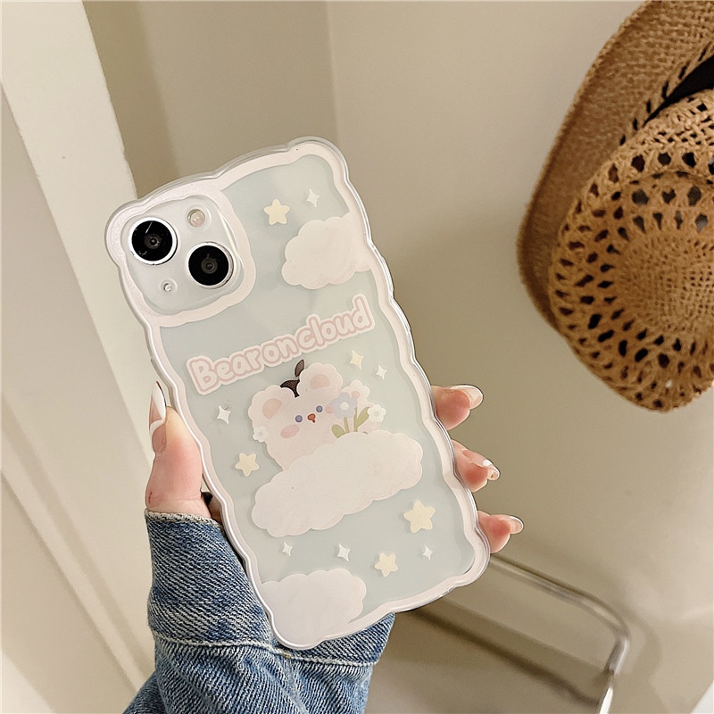 Ốp Điện Thoại Silicon Hình Gấu Đám Mây Cho iPhone 13 12Pro x xs 6 / 7 / 8Plus / Xr / Xsmax / Mini / 14-14