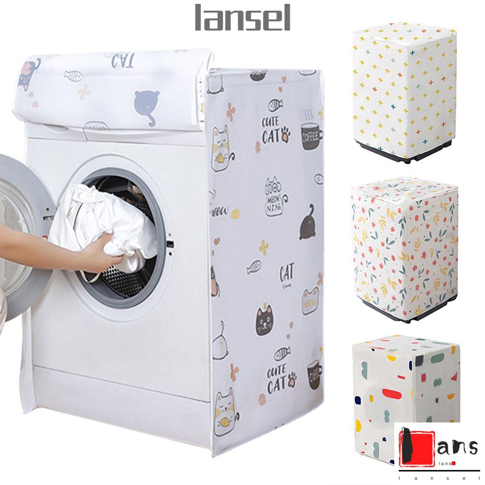 Vỏ bọc bảo vệ máy giặt mở phía trước/ phía trên chất liệu PEVA che nắng chống bụi chống thấm nước họa tiết hoạt hình