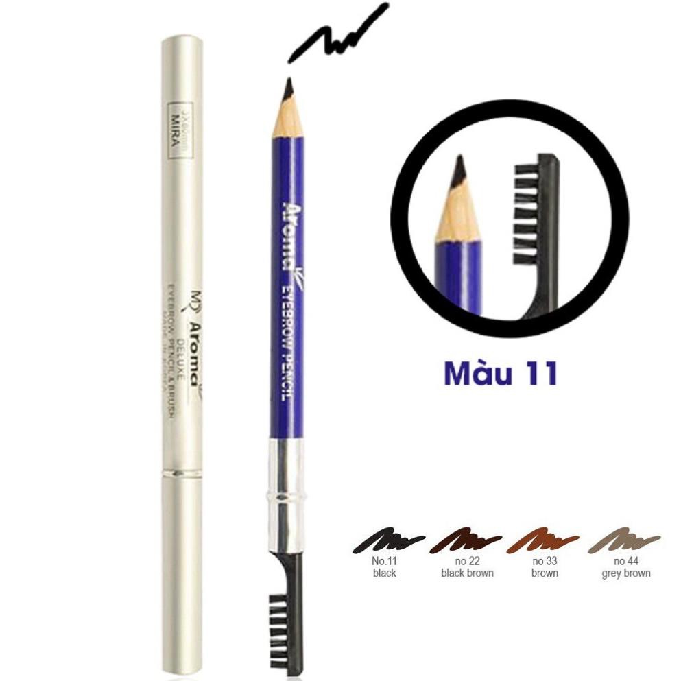 Chì Vẽ Mày Aroma Số 11 Black (Đen) Eyebrow Pencil Chính Hãng. | Shopee Việt  Nam