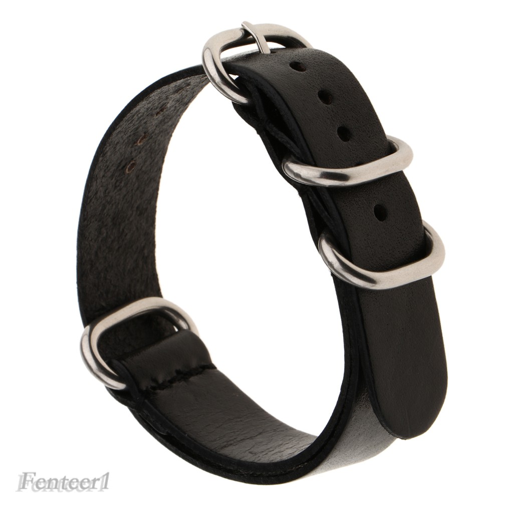 [FENTEER1] Fashion Genuine Leather Belt Watch Strap Wristwatch Band Mens Accessory