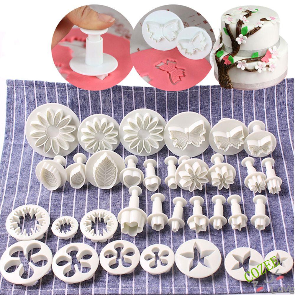 Bộ 33 Khuôn Nhấn Tạo Hình Bánh Quy / Kẹo Đường Trang Trí Bánh Kem Cho Ngày Của Mẹ Mới