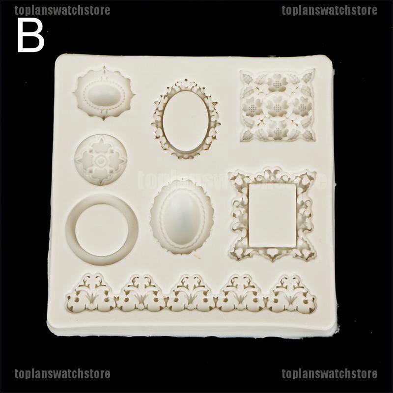 Khuôn Silicone Làm Bánh Hình Khung Ren Kiểu Vintage