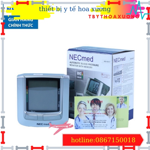 [Hàng Chính Hãng] Máy Đo Huyết Áp Điện Tử Bắp Tay Hiệu Necmed  KD-5917 Bảo Hành 5 Năm