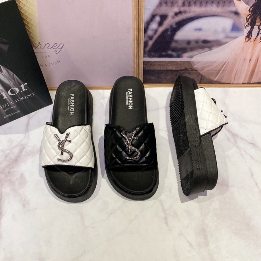 Dép Nữ Quai Ngang Đế Đúc 5p SYL Da Chần Chỉ B06 SALE 40%