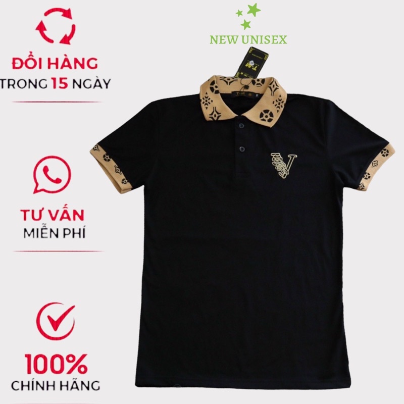 Áo Thun Nam Cổ Trụ Phối Hình In Cổ Tay Ngắn Chất Cotton Mềm Mịn Chuẩn Dáng Men [NEW UNISEX]