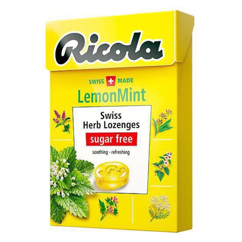 (5 Vị) Kẹo Ngậm Thảo Mộc Không Đường Ricola Thuỵ Sĩ 40g