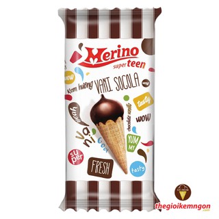 Kem ốc quế vani socola Merino Superteen 60g