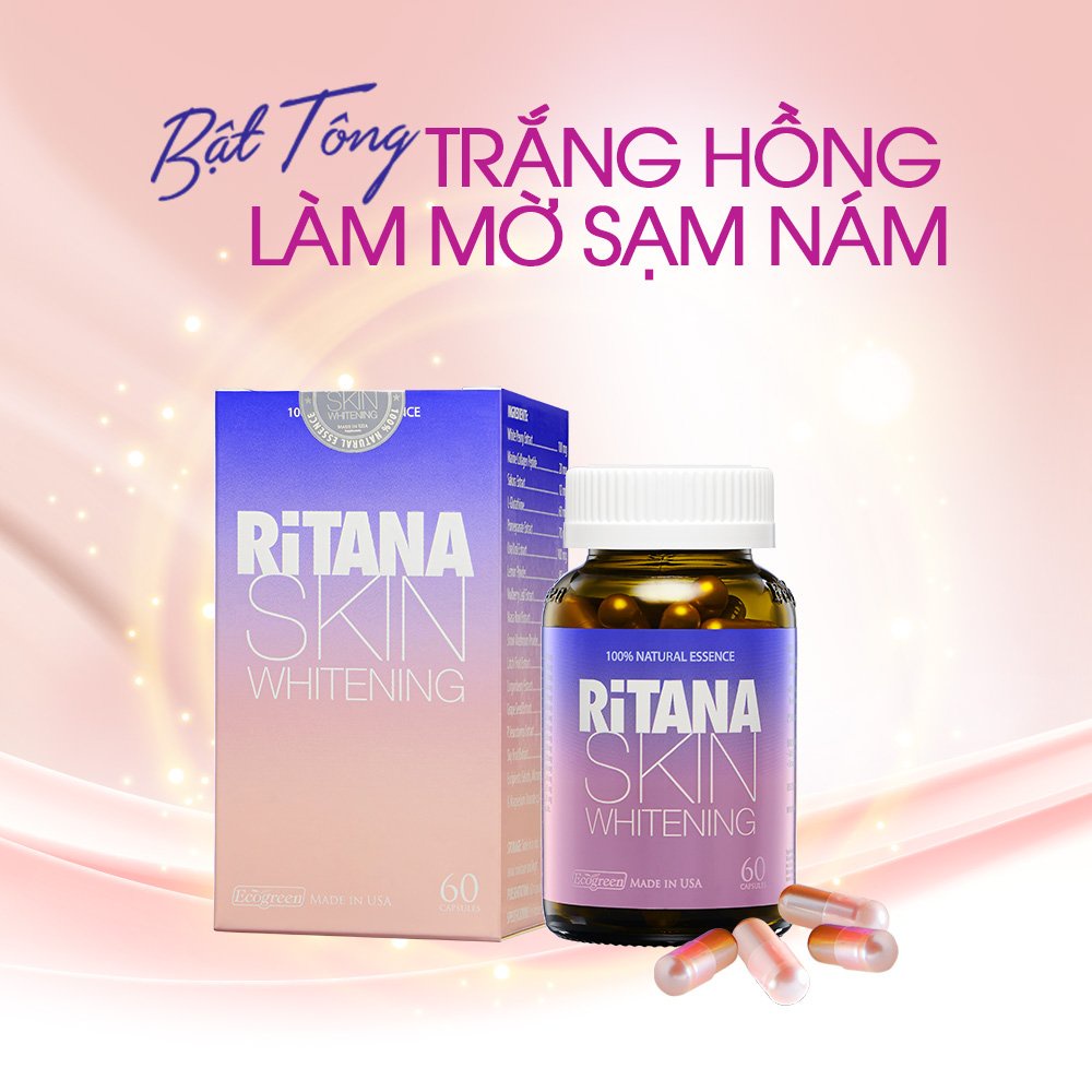 Viên uống RITANA⚡CHÍNH HÃNG⚡ trắng da mờ sạm nám