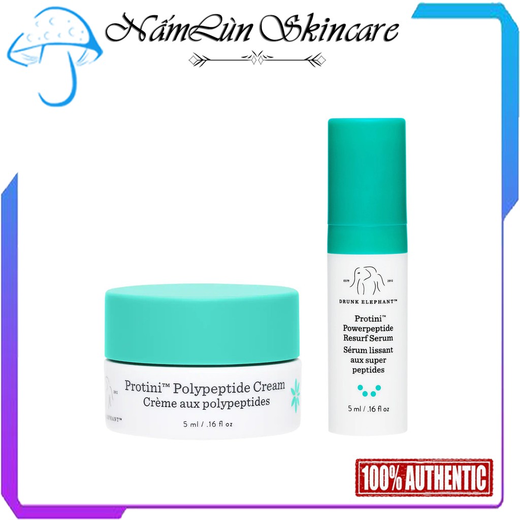Serum + Kem Dưỡng Drunk Elephant Protini Powerpeptide Resurf Serum