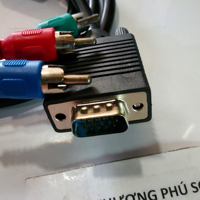 Cáp tín hiệu VGA ra 3RAV (AV-Hoa sen): Cáp dài 1.5M