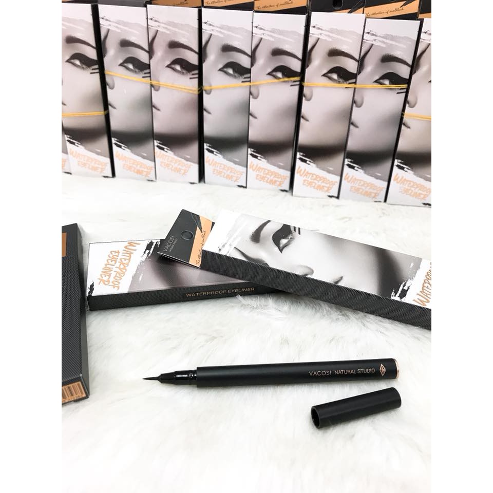 Mắt nước Vacosi Waterproof Pen Eyeliner mẫu mới 2017