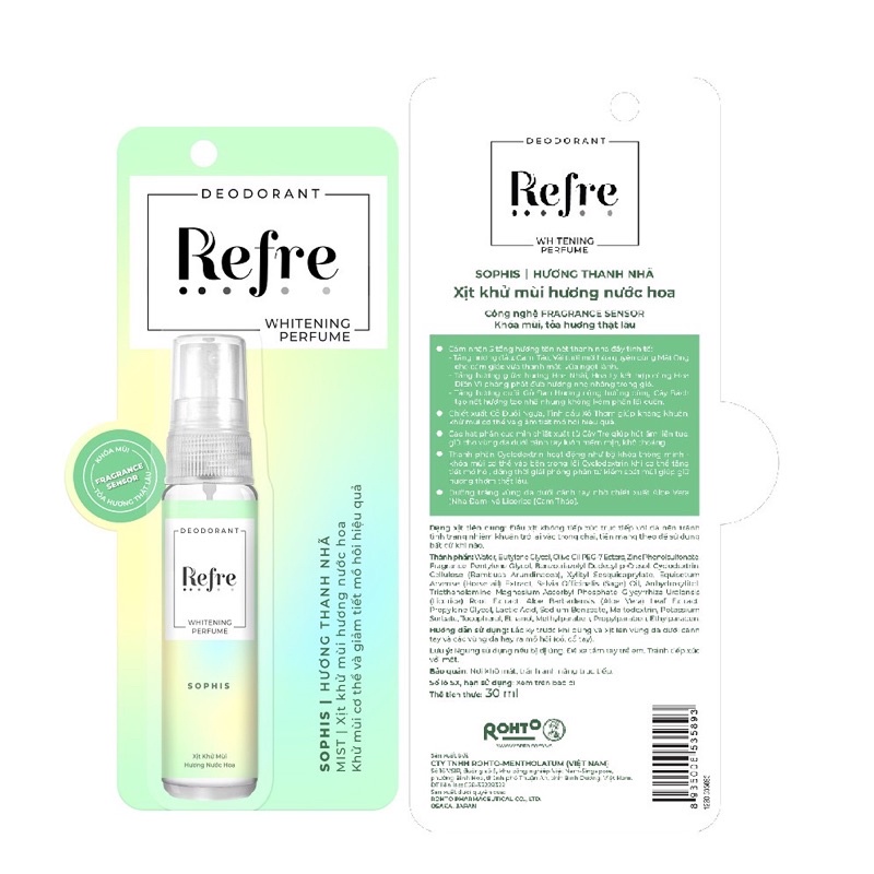 Xịt khử mùi Refre