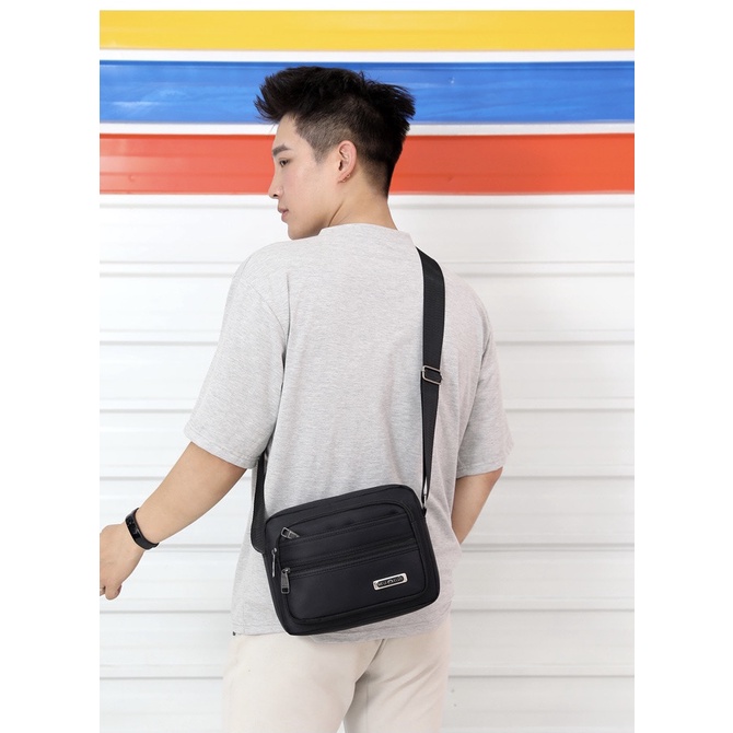 Túi đeo chéo nam mini thời trang vải Polyester chống thấm nước tiện lợi - CR001