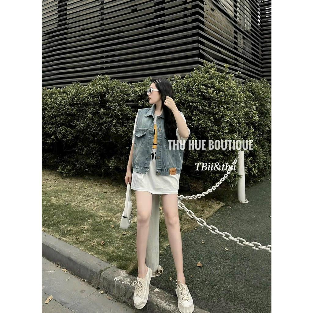 ❌Hàng Mới Về❌Áo Khoác Ngoài Áo Khoác Gile Bò Dáng Cá Tính Trẻ Trung - Tổng Kho Quần Áo VP88368