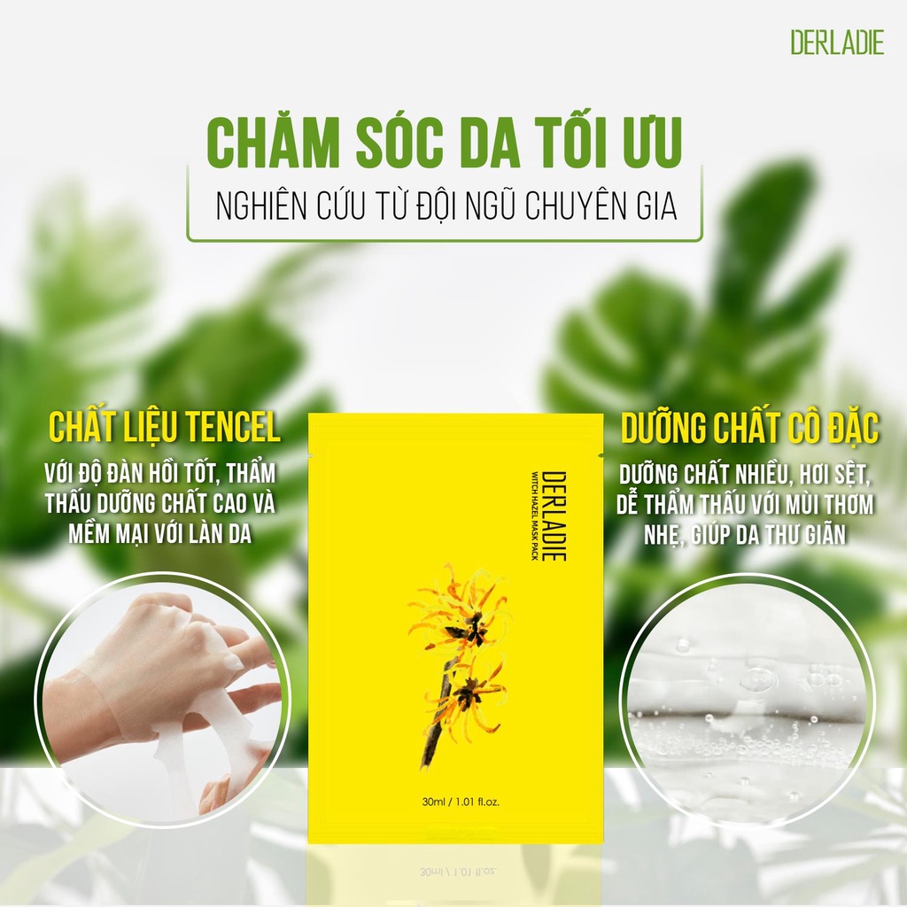 Derladie Mặt Nạ Phỉ Hàn Quốc Giảm Mụn Dưỡng Ẩm Mượt Mà Nhập Khẩu Chính Hãng Có Tem Chống Hàng Giả