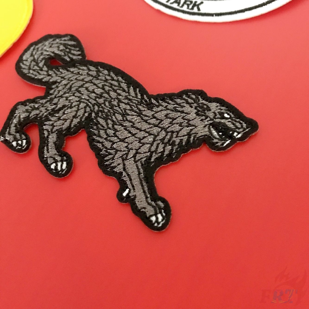 ☸ Sticker Ủi Thêu Hình Phim Game of Thrones: Stark / Baratheon / Targaryen ☸ 1 Miếng Dán Ủi Quần Áo Hình Ngôi Nhà Diy
