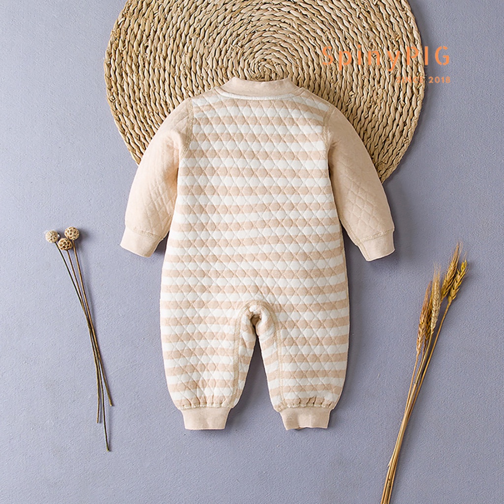 Bộ body cho bé sơ sinh 0-2 tuổi trần bông dài tay cotton tự nhiên không chất tẩy nhuộm cho bé gái bé trai mùa đôn