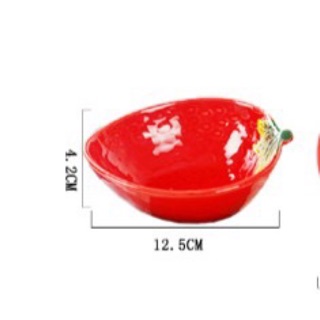 Chén bát sứ ăn dặm cho bé màu đỏ