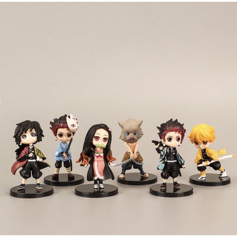 bộ đồ chơi,mô hình 6 nhân vật anime Kimetsu no Yaiba