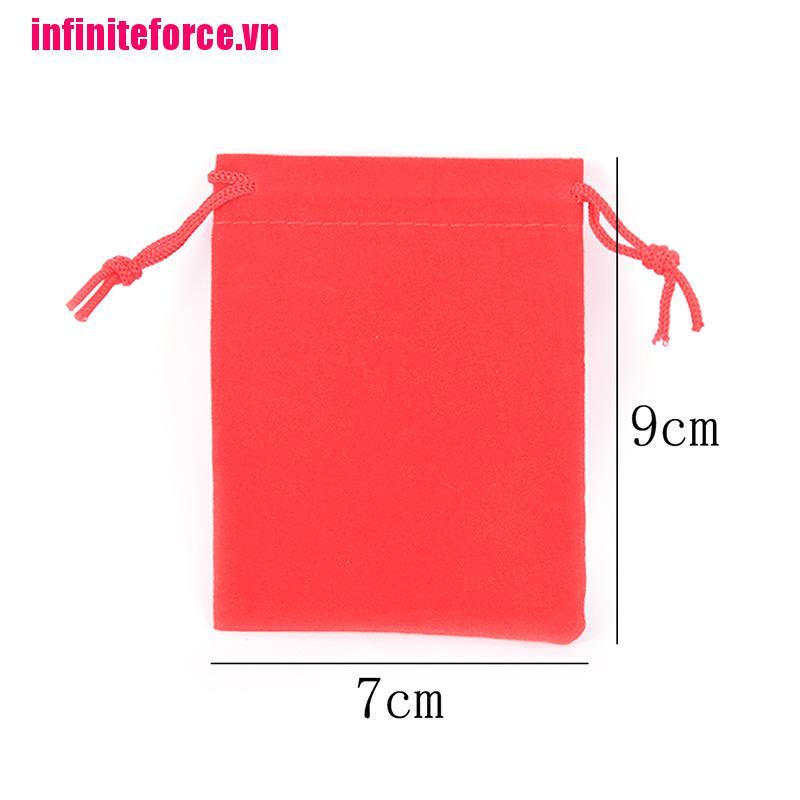 Bộ 10 Túi Nhung Dây Rút Kích Thước 7x9cm Dành Cho Tiệc Cưới