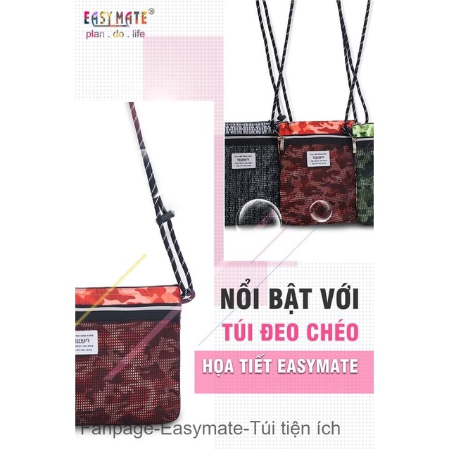 EASYMATE -Túi đeo chéo có quai tháo rời , Túi đựng ví tiền đựng điện thoại đi chơi đi làm sành điệu đặc biệt siêu nhẹ