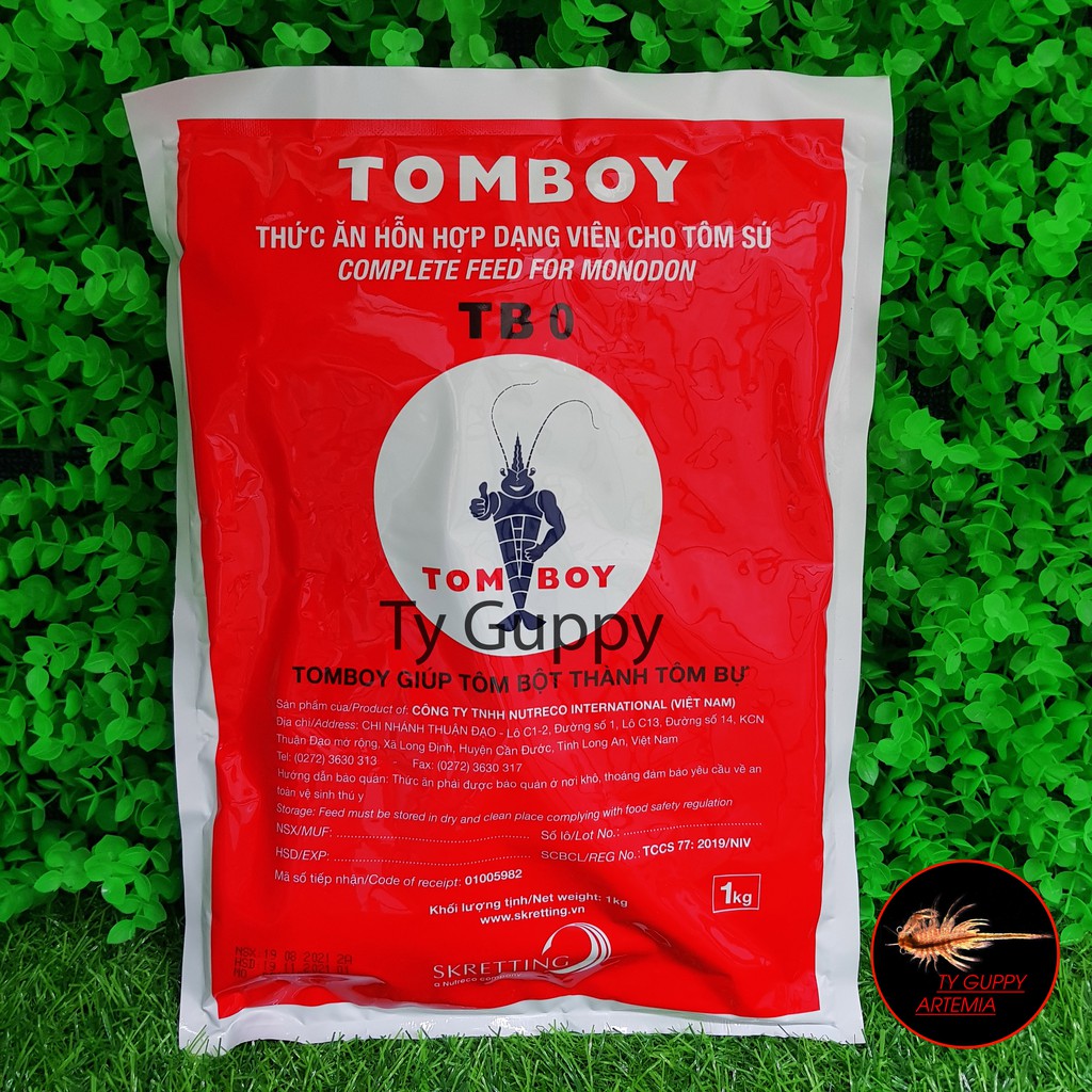 Cám Tomboy TB0- Túi zip trong 200G- hạt mịn ,thức ăn cho cá 7 màu,betta...và artemia sinh khối- chiết lẻ từ túi màu đỏ