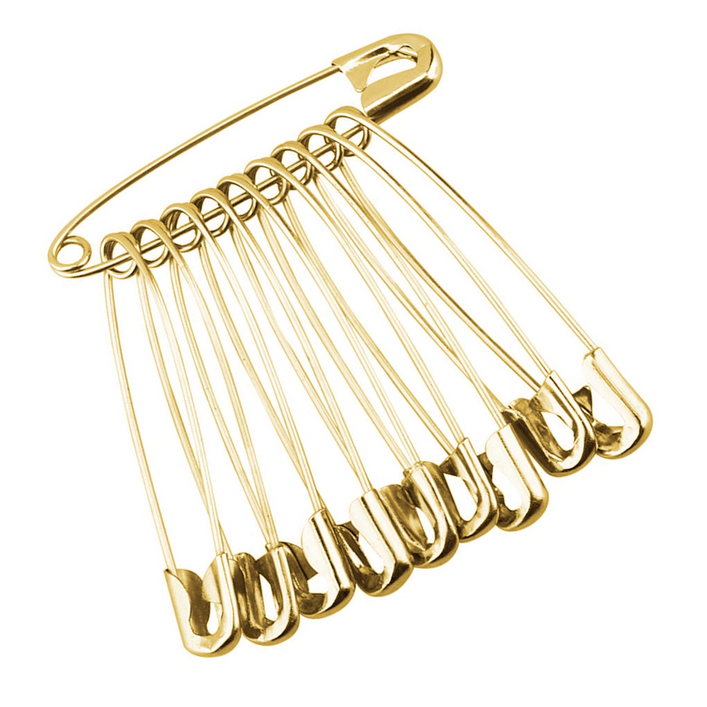 Set 50 kim khâu may bằng kim loại đàn hồi an toàn nhỏ gọn DIY 6x27mm