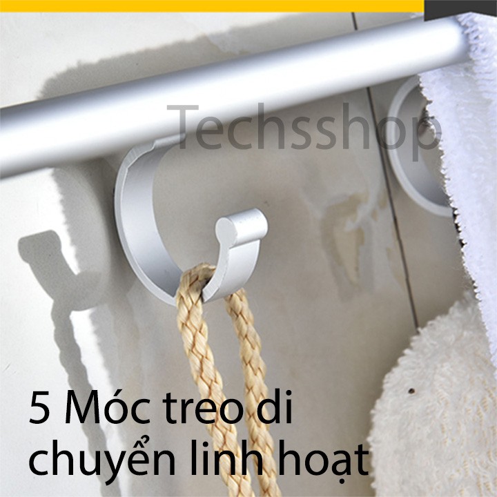 Kệ Để Khăn Nhà Tắm 2 Tầng Bằng Hợp Kim Nhôm Khoan Bắt Vít Nhẹ Sang Trọng