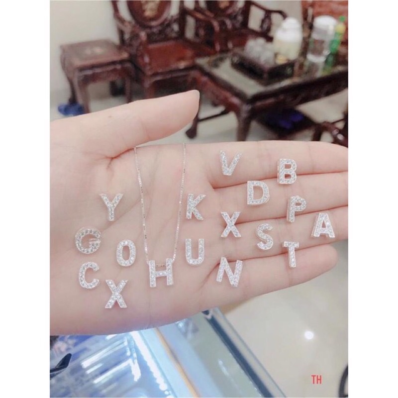 Dây + mặt chữ cái cho nữ chuẩn bạc