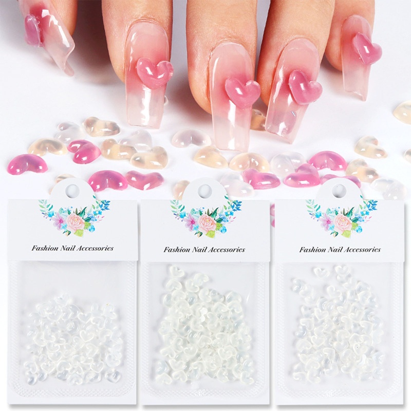 Hạt Pha Lê Trái Tim 3d Đính Móng Nghệ Thuật Charms