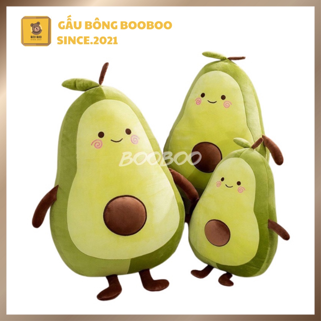 Gấu Bông hình trái bơ gấu bông quả bơ chất mềm mịn cao cap gấu bông booboo