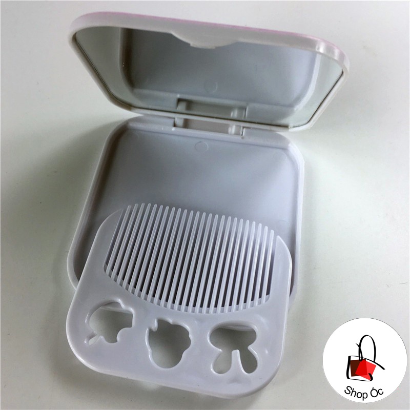 Gương Trang Điểm Mini Cầm Tay Kèm Lược E33