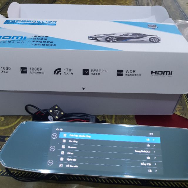 Camera hành trình ô tô Android dạng gương cảm ứng X2 Touch bao gồm camera trước và camera sau tích hợp vạch lùi | BigBuy360 - bigbuy360.vn