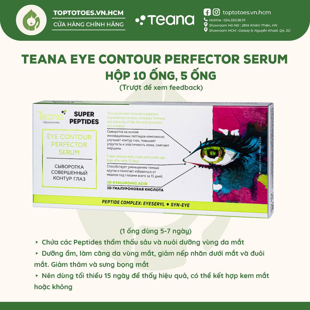 Serum vùng mắt Teana Eye Contour Perfector Serum giảm nhăn, bọng, thâm mắt