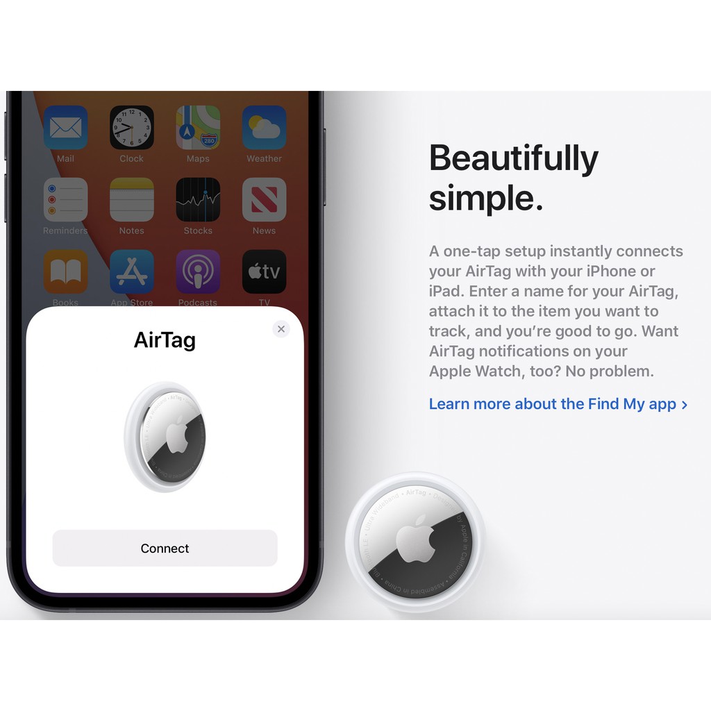 Thiết bị định vị thông minh Apple Airtag pack 1/ 4 cái - TechToysVn