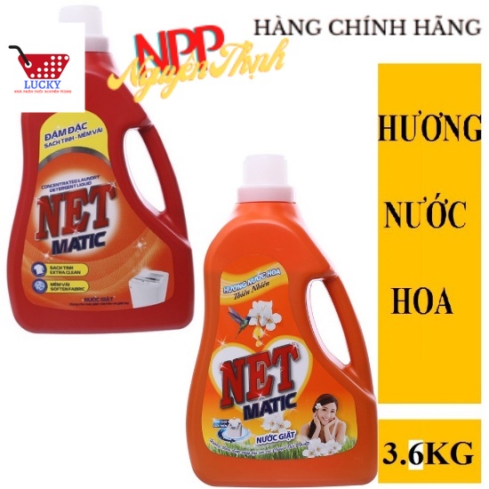 Nước giặt NET Matic 3,6kg-Hương nước hoa thiên nhiên