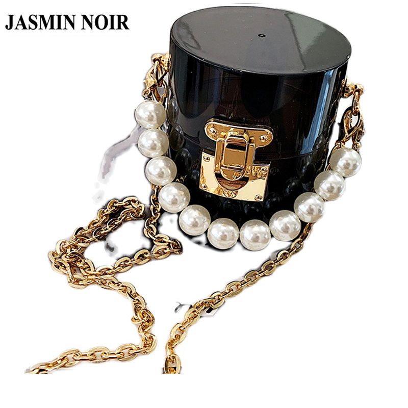 Túi Xách Đeo Chéo JASMIN NOIR Phối Dây Xích Thời Trang Cho Nữ