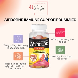 TPCN kẹo Airborne Orginal Immune Support Gummies - hàng Mỹ đi air