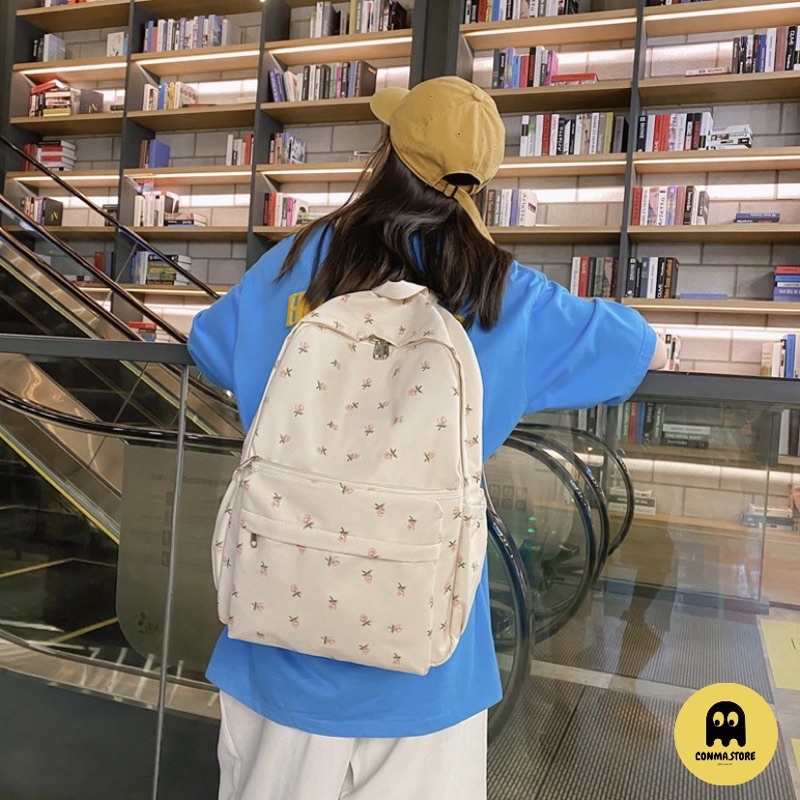 Balo đi học hoa nhí basic - màu vàng nhạt siêu cute 🥰 HÀNG CÓ SẴN