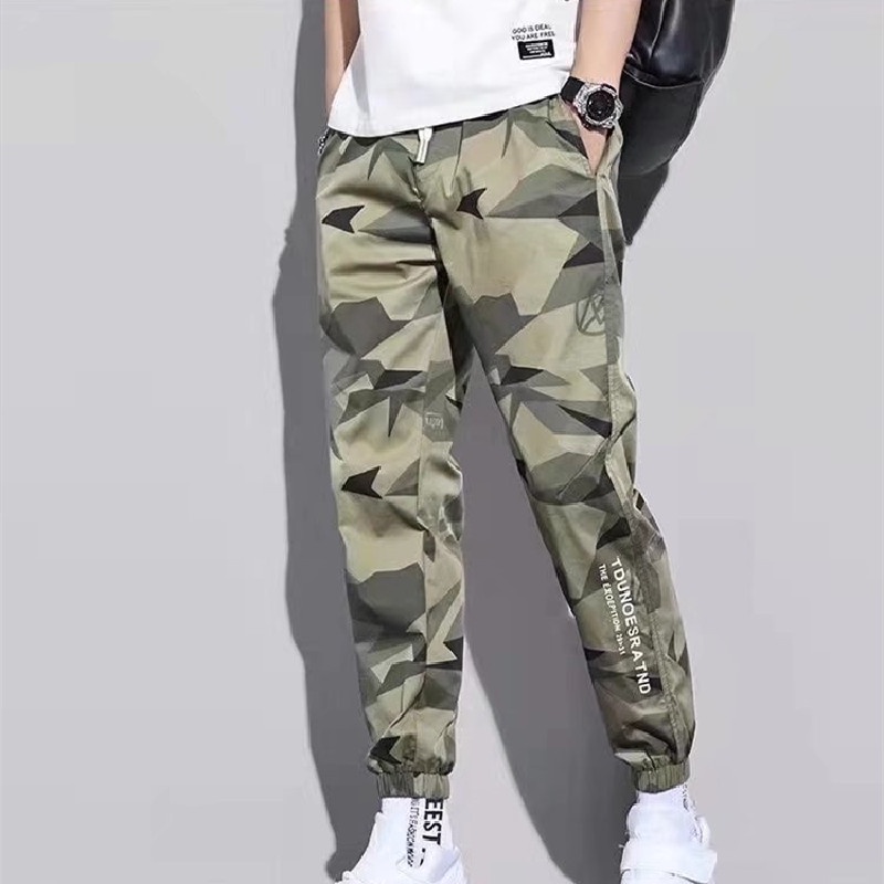 Quần ống rộng Họa Tiết Rằn Ri Thời Trang Dành Cho Nam