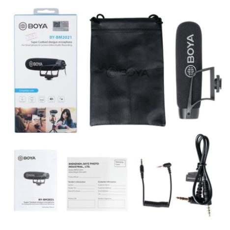 Mic ghi âm Boya BY-BM2021 giảm ồn, độ nhạy cao cho điện thoại , máy ảnh để l (FB321)